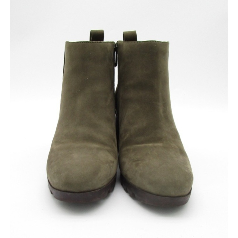 Vionic Wilma Suede Ankle Booties Waterproof Sage Green Comfort Womens Size 9 - Picture 4 of 9